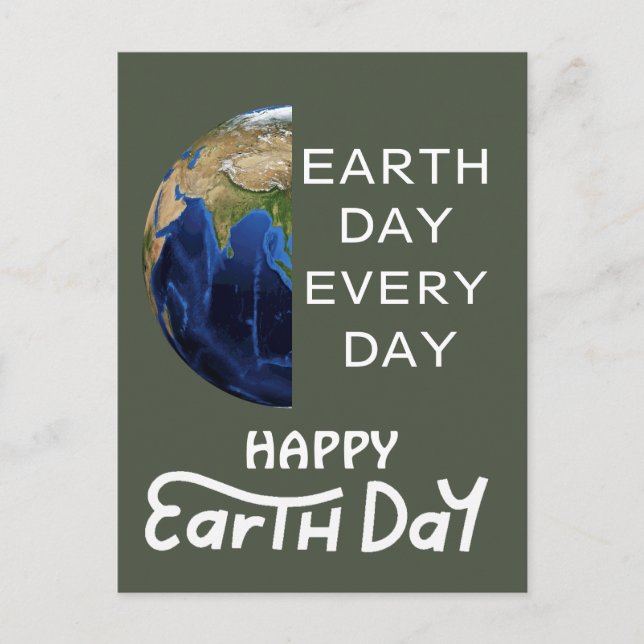 jorddag varje dag, gå grön, Spara vår planet Vykort (Framsida)