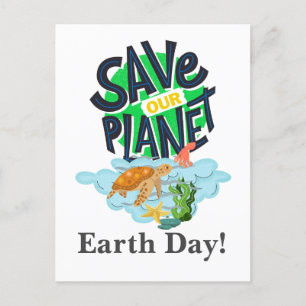 jorddag varje dag, gå grön, Spara vår planetspost Vykort