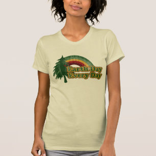 Jorddag varje dag, Retro träd Tee Shirt