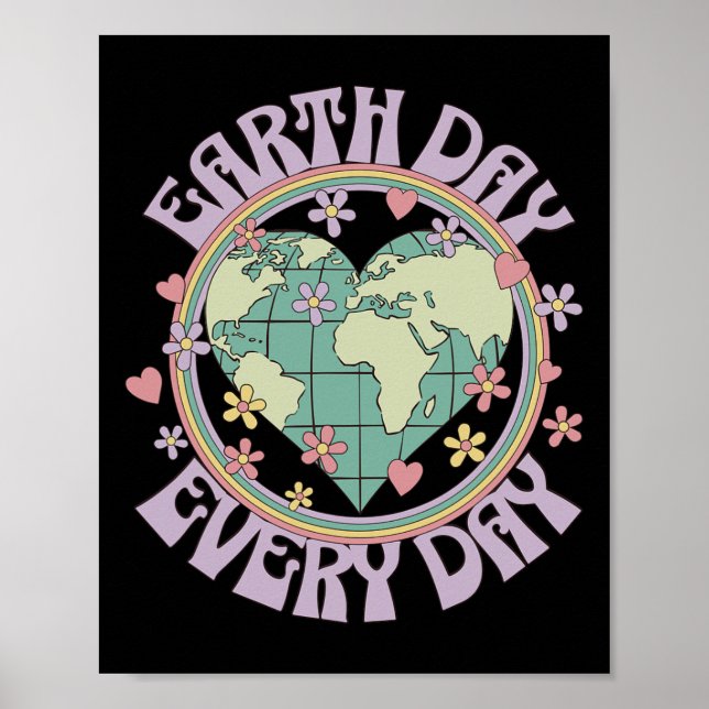 Jorddag varje dag, varje dag, klimatförändringsmil poster (Framsidan)