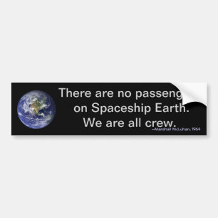 Jorddag: Vi är all besättning på Spaceshipjord Bildekal