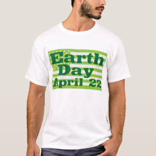 JorddagApril 22 gröna USA flaggor T-shirt
