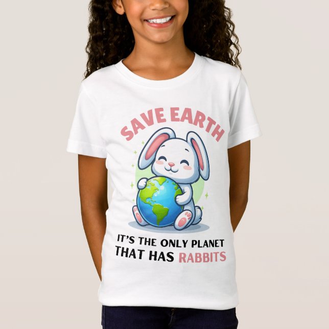 JORDDAGEN 2025 CUTE-KANIN T SHIRT (Framsida)