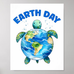 Jorddagen 2025 Räddande planeten av havssköldpadda Poster
