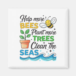 Jorddagen 2025 Spara bin Plant Träd Clean Seas Bo Magnet