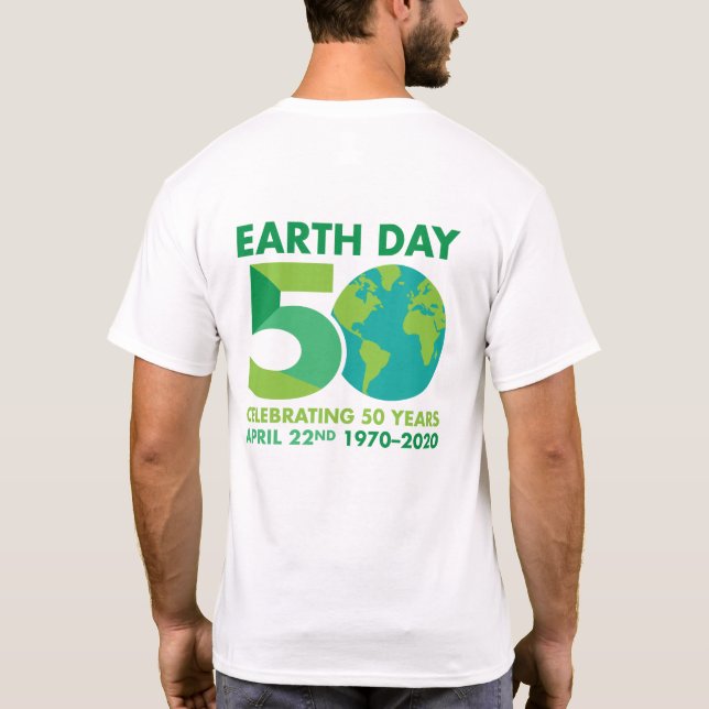 Jorddagen 50-årsdagen 1970-2020 T-Shirt (Baksida)