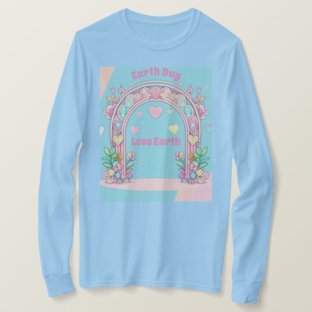 Jorddagen AI Art Women's Light Blue T-Shirt (Design framsida)