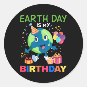 Jorddagen är min födelsedag - Bday Environment Par Runt Klistermärke