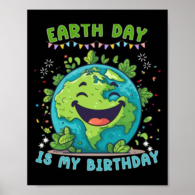 Jorddagen är min födelsedag, min födelsedag poster (Framsidan)