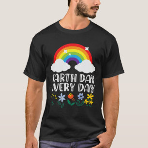 Jorddagen - daglig regnbågsblomma - Spara N T Shirt