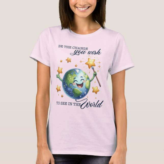 Jorddagen den 22 april Återvinnans Spara Miljön T Shirt (Framsida)