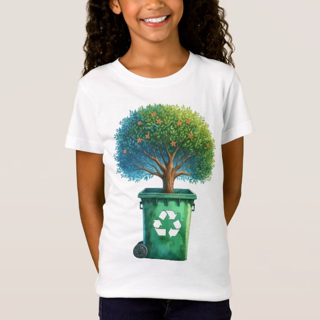 Jorddagen den 22 april Återvinnans Spara Miljön T Shirt (Framsida)