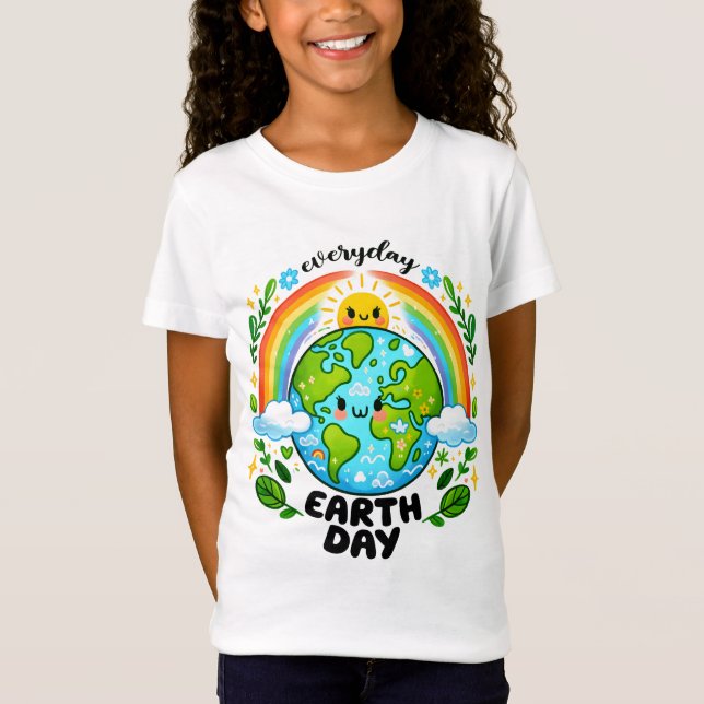 Jorddagen den 22 april Återvinnans Spara Miljön T Shirt (Framsida)