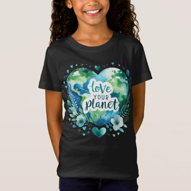 Jorddagen den 22 april Återvinnans Spara Miljön T Shirt (Framsida)