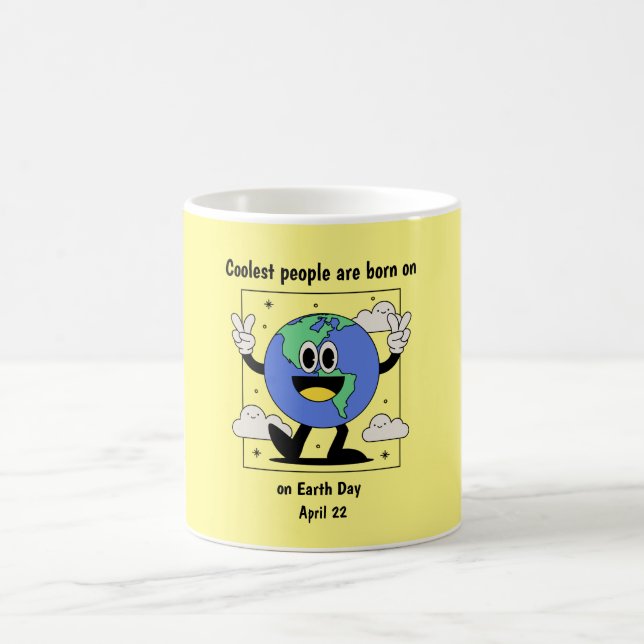 Jorddagen födelsedag Born den 22 april Anpassnings Kaffemugg (Center)