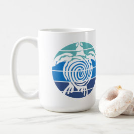 Jorddagen, havssköldpaddan, rensa havet kaffemugg