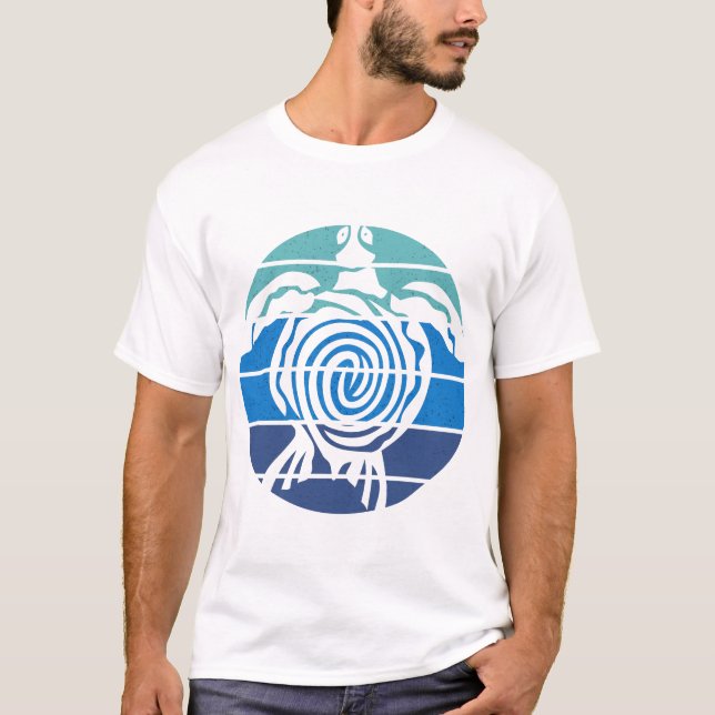 Jorddagen, havssköldpaddan, rensa havet t shirt (Framsida)