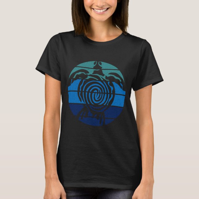 Jorddagen, havssköldpaddan, rensa havet t shirt (Framsida)