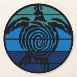 Jorddagen, havssköldpaddan, rensa havet underlägg papper rund