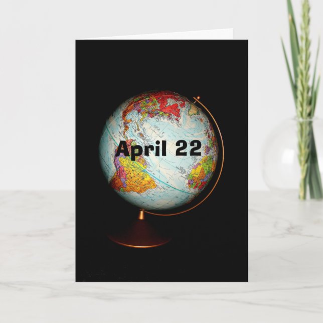 Jorddagen i lycklig! kort (Framsida)