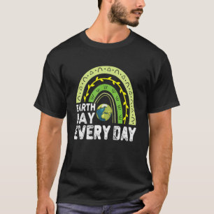 Jorddagen i lycklig varje dag Roligten om regnbåge T Shirt