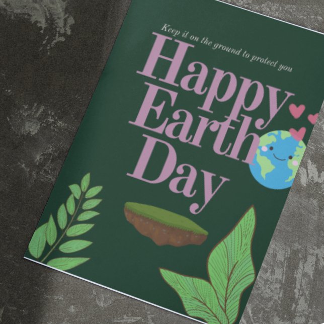 Jorddagen i lycklig vykort (Happy Earth Day)