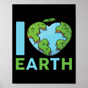 Jorddagen - jag är Kärlek Earth Heart Kids Småbarn Poster