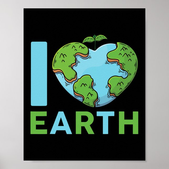Jorddagen - jag är Kärlek Earth Heart Kids Småbarn Poster (Framsidan)