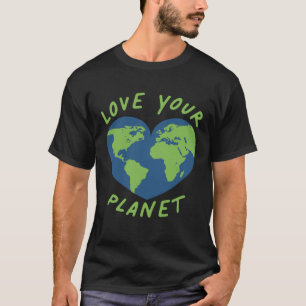Jorddagen Kärlek Din planetens miljöpåverkan H T Shirt