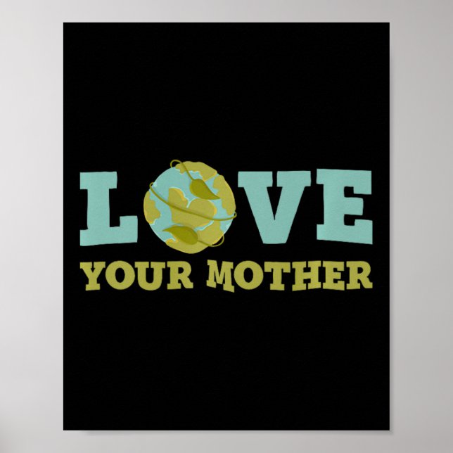 Jorddagen Kärlek Din planetmiljö i Mor Poster (Framsidan)