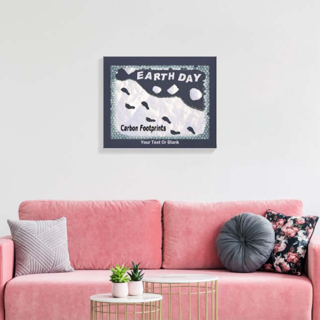 Jorddagen - Kolavtryck Canvastryck (Insitu (Vardagsrum))