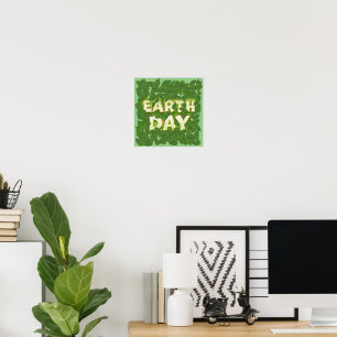 Jorddagen Lämnar flytande växter Poster