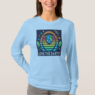 Jorddagen Långärmad Hållbar jord Kärlek T Shirt