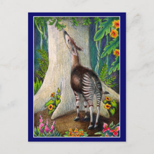 Jorddagen Okapi Rainforest-postkort Vykort