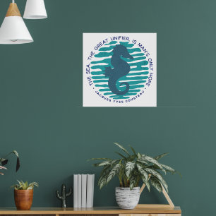 Jorddagen, sjöhästen och Vågar, rengör havet Poster