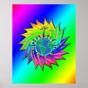 Jorddagen ~ Sunburst Poster