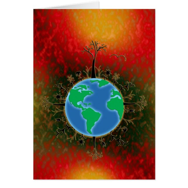 Jorddagen ~ Sunset Hälsningskort (Framsidan)