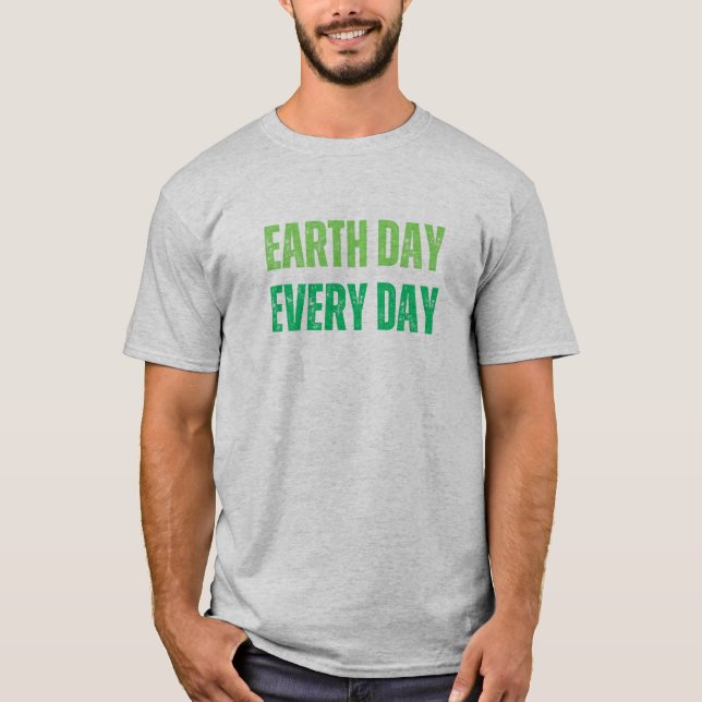 Jorddagen varje dag - Grönt T-shirt (Framsida)