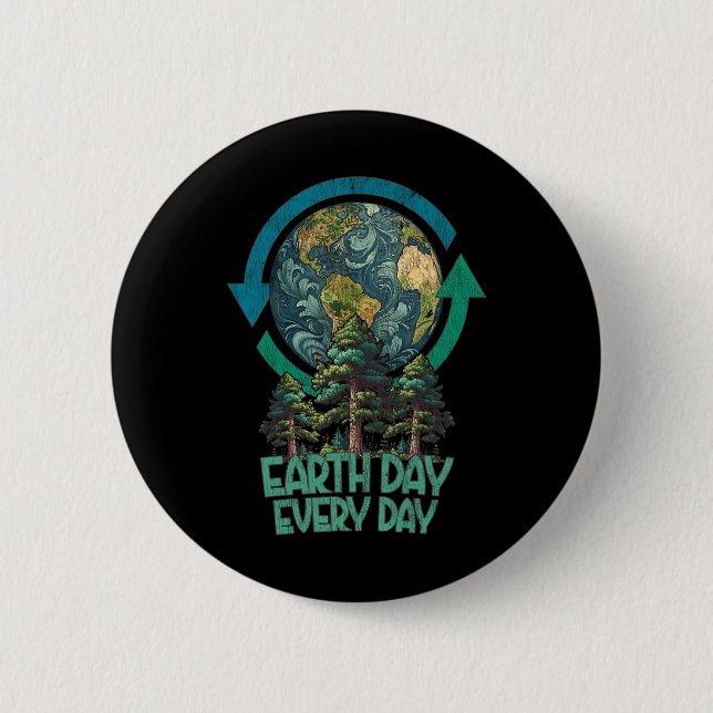 Jorddagen varje dag plantera mer Träd Arbor Day Vi Knapp (Framsida)