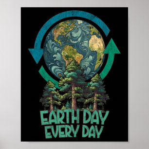 Jorddagen varje dag plantera mer Träd Arbor Day Vi Poster
