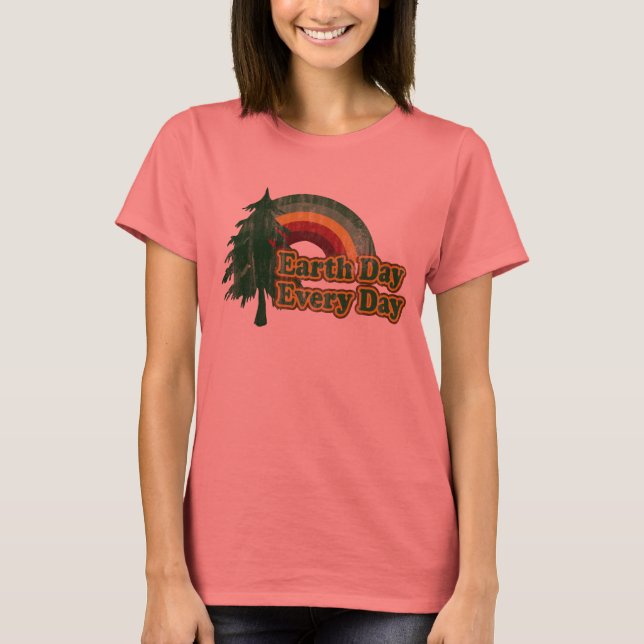 Jorddagen varje dag, Retro Rainbow T-shirt (Framsida)