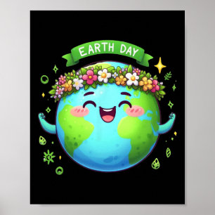 Jorddagen varje dag Retro Vintage Manar Kvinnor Ki Poster