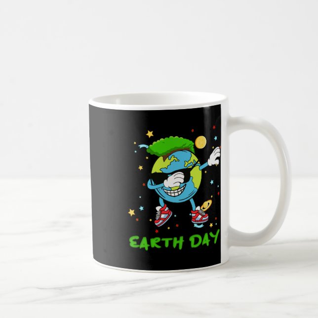 Jorddagen varje dag Spara vår planetjord Dabbing Kaffemugg (Höger)