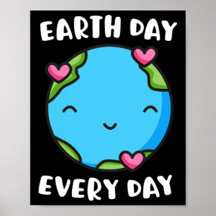 Jorddagen varje dag Sparan av Heart Kärlek Globe Poster