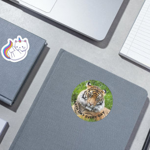 Jorddagen varje dag Sumatran Tiger Photo Runt Klistermärke
