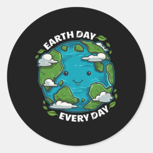 Jorddagen varje dag, varje dag, ger miljökort Eco Runt Klistermärke