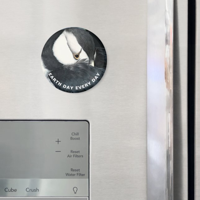 Jorddagen varje dag, varje dag, hornerat pufffoto magnet (In Situ (Fridge))