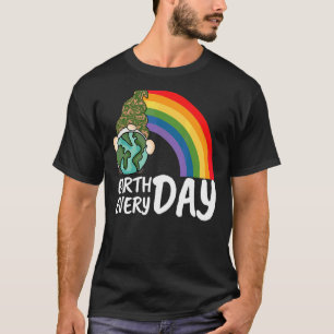 Jorddagen varje dag, varje dag, regnbåge, världsda t shirt