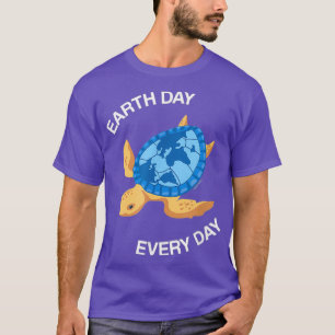 Jorddagen Varje dag - Världskartor över havssköldp T Shirt