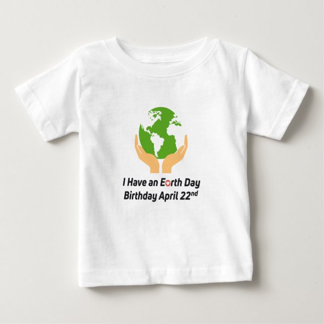 Jorddagfödelsedag April 22nd T Shirt (Framsida)